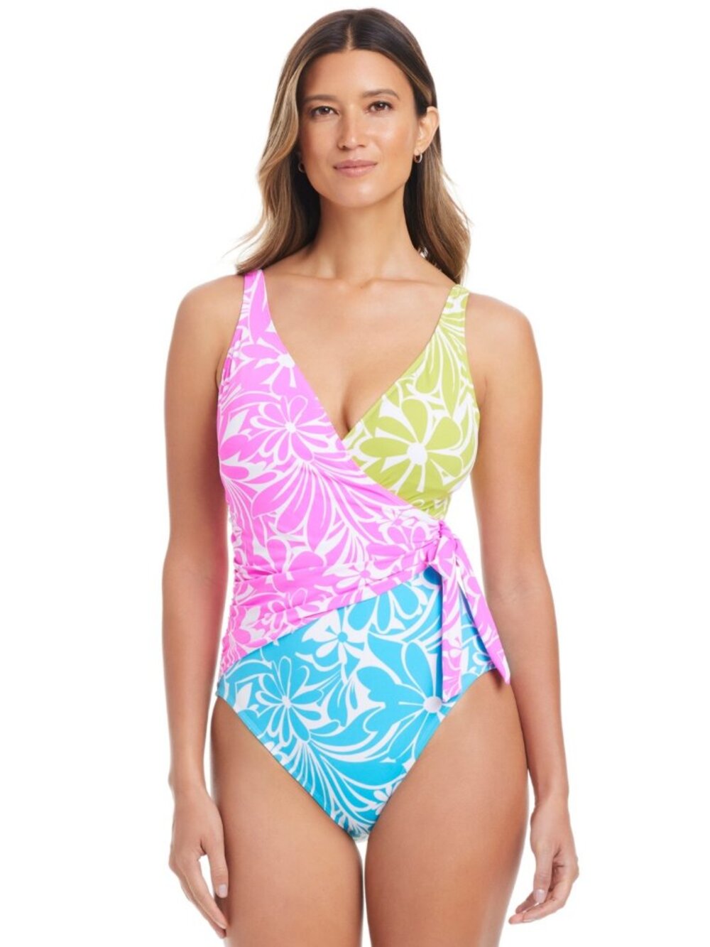 Bleu by Rod Beattie  Sock It to Me Surplice-Front One Piece  Women Size 10  NWT
